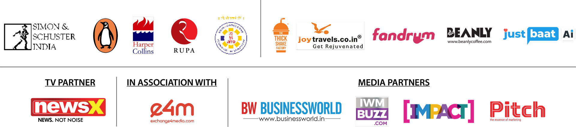 JoyTravels, Fandrum, IWM BUZZ, Beanly, The Thick shake Factory, Exhange4Media, Institute of Management Technology - Ghazizabad Delhi NCR, Impact, Pitch, AACSB