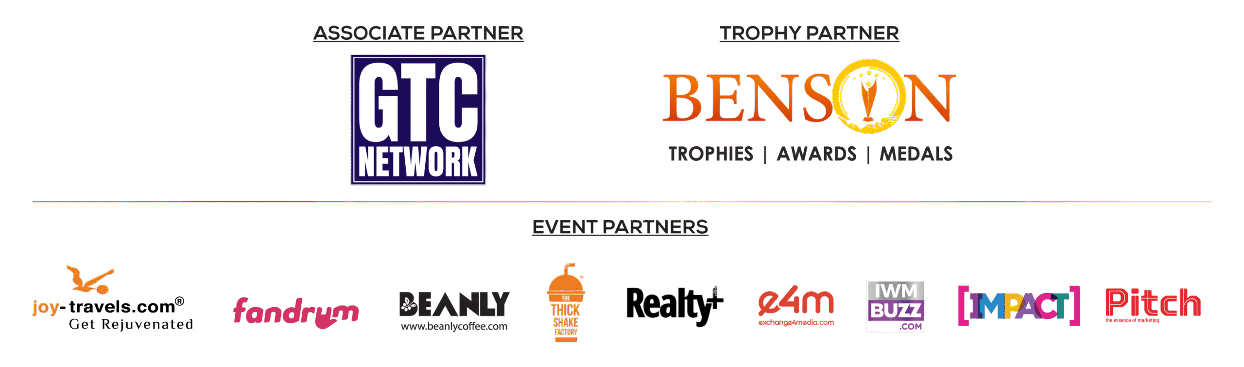 JoyTravels, Fandrum, IWM BUZZ, Beanly, The Thick shake Factory, Exhange4Media