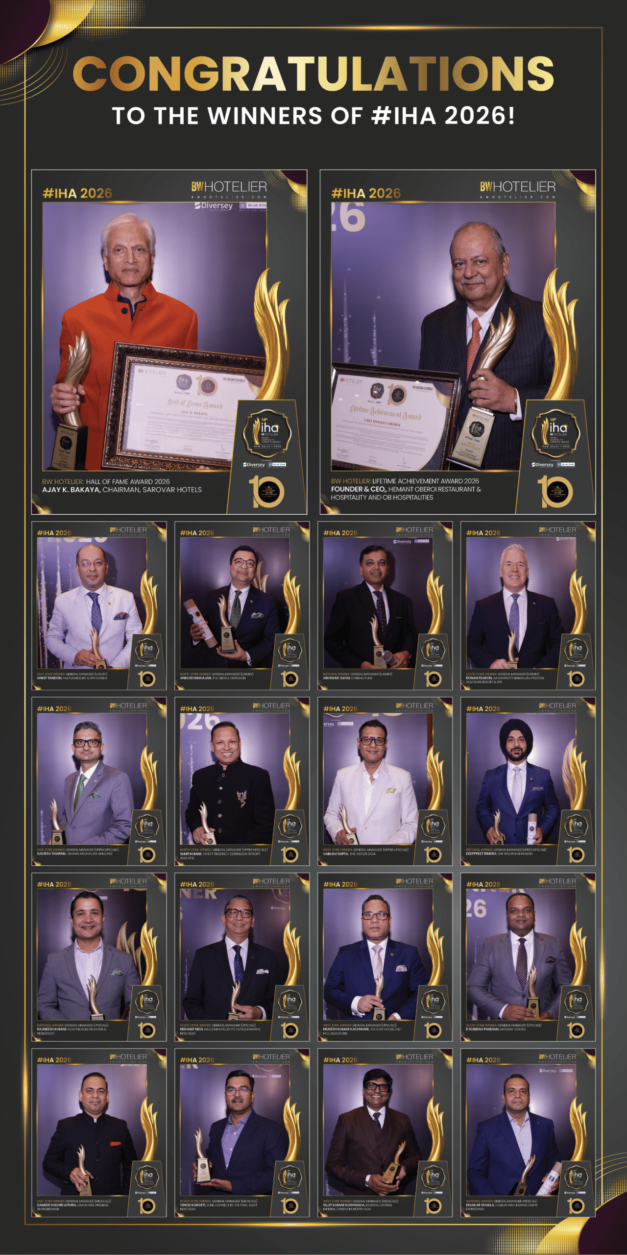 BW Hotelier Indian Hospitality Awards 2026 Winners - Creative 1